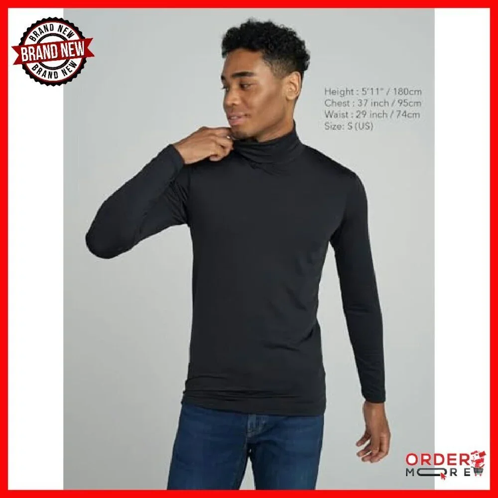 Men's Thermal Turtleneck Base Layer Fleece Long Sleeve Shirt